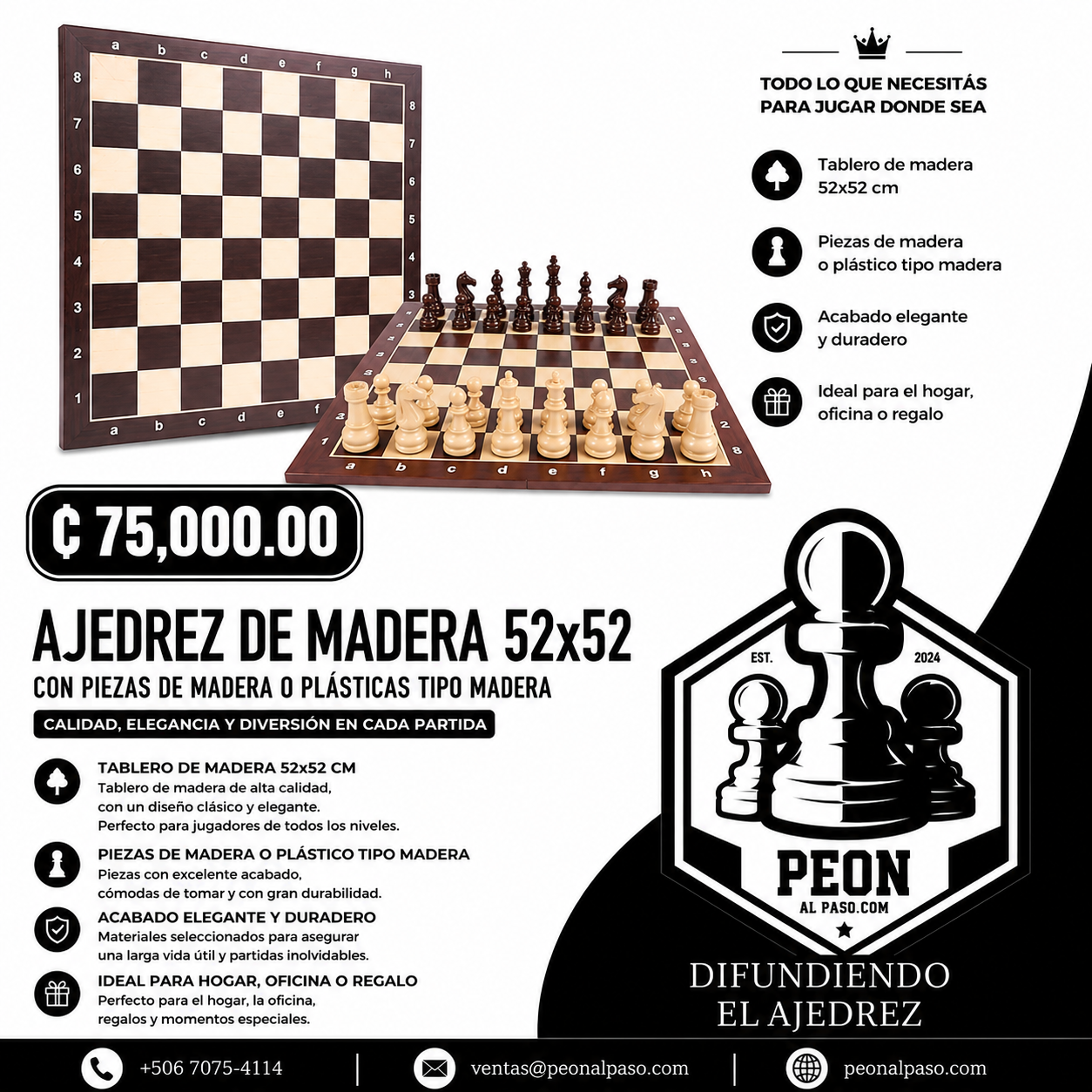 Piezas de madera con tablero claro